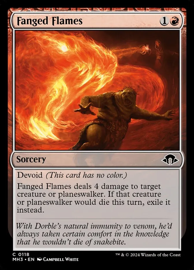 Fanged Flames Front Face