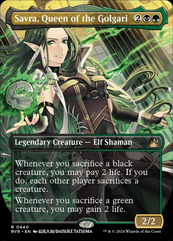 Savra, Queen of the Golgari Front Face