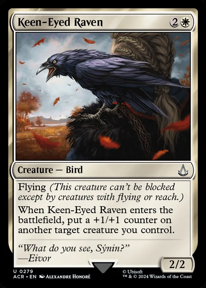 Keen-Eyed Raven Front Face