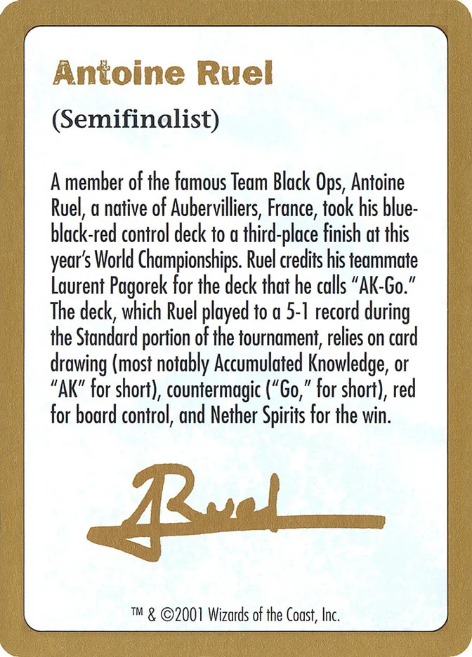 Antoine Ruel Bio Front Face