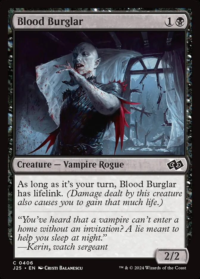 Blood Burglar Front Face