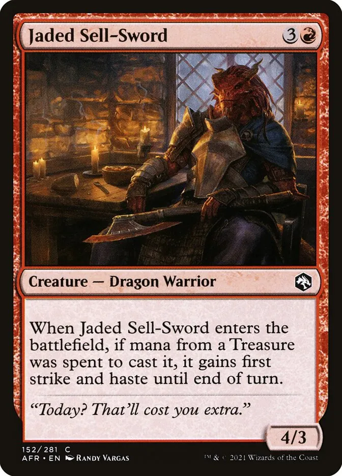 Jaded Sell-Sword Front Face