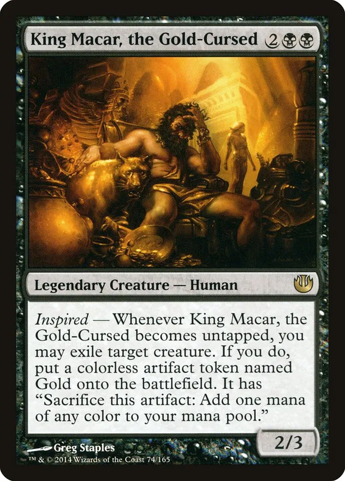 King Macar, the Gold-Cursed Front Face