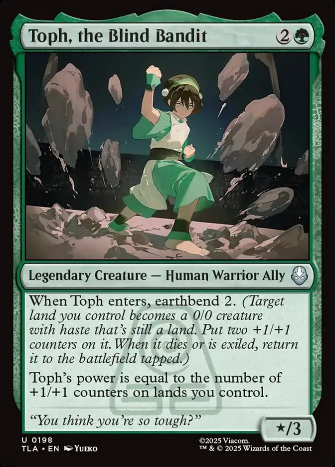 Toph, the Blind Bandit Front Face