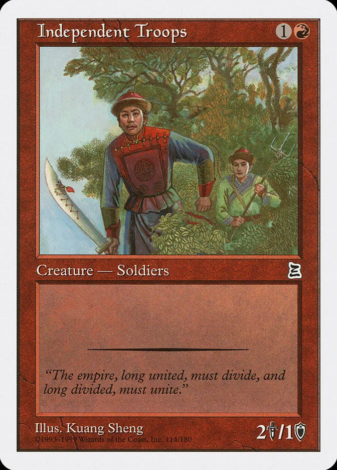Independent Troops Front Face