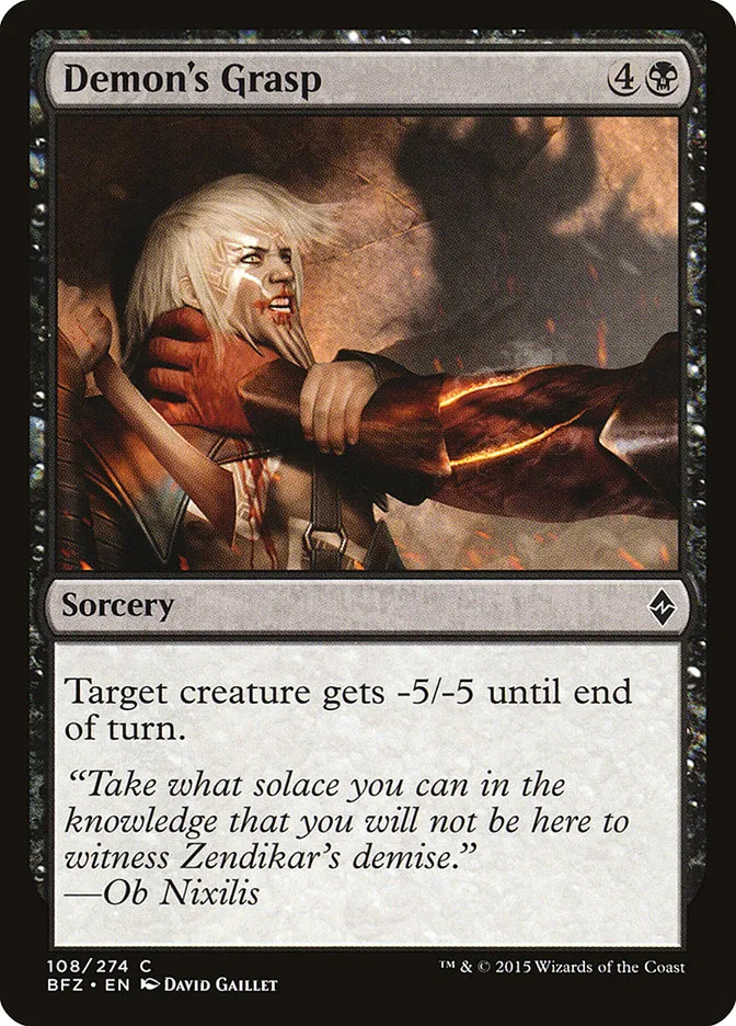 Demon's Grasp Front Face
